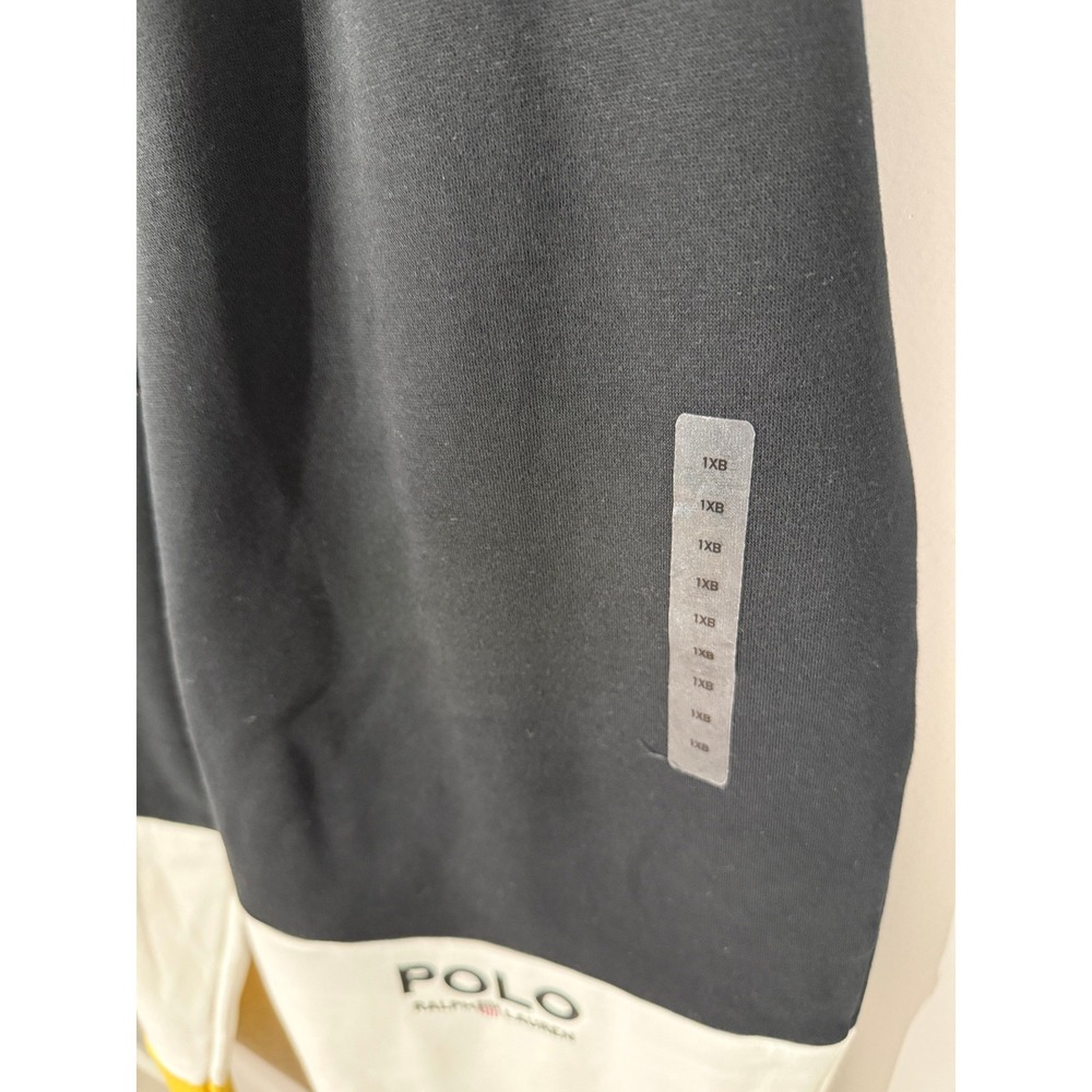 Polo Ralph Lauren Mens Black/Yellow Colorblock Logo Double Knit Jogger Pant 1XB - Picture 5 of 8